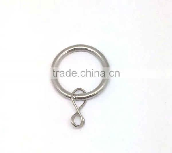 Chrome Plated Metal Window Curtain Rod Ring Loose Eyelet Inside Diameter 35mm