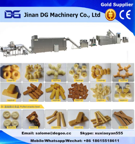 Automatic Directly Puff Snack Food Production Line Twin Screw Extruder photo-2