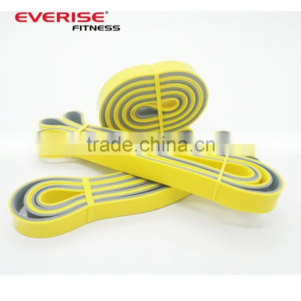 Hot Sale the Newest Developed Two Color Two Layer Latex Resistance Band Set Exercise Bands photo-3