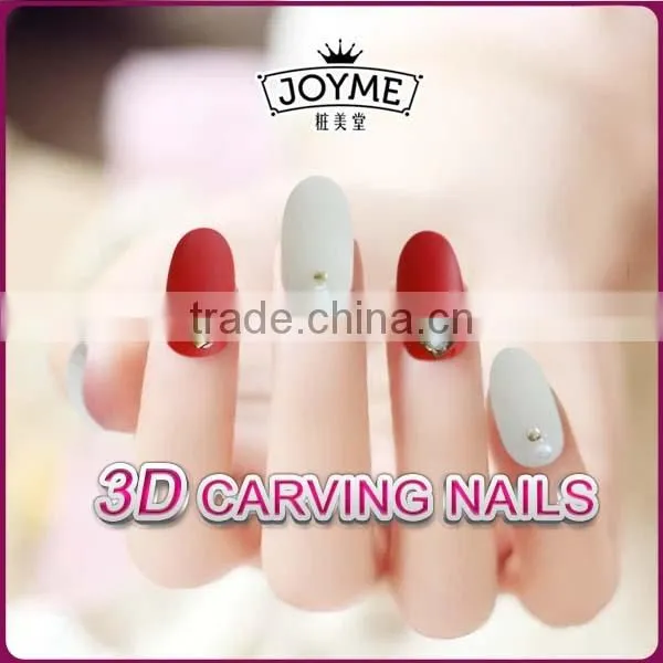 Beauty Nail Supplies Press on Nails Two Color Metal Decoration Artificial Nail Tips Natural photo-2