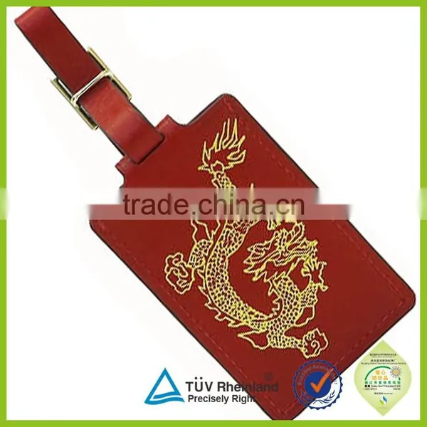 Personalised Leather Promotion Item 2015 Custom Logo Luggage Tags photo-5