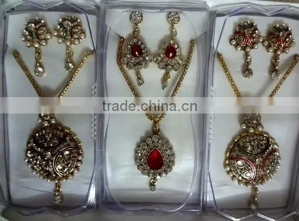 Fancy Diamond Stone Necklace Sets photo-6