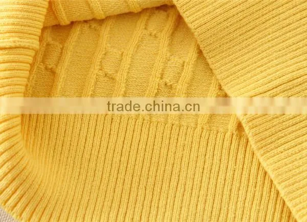 2015 TRENDY DESIGN KNITTED SWEATERS SOLID KIDS GIRLS PULLOVER SWEATERS APPLIQUED WITH BREASTPIN photo-6