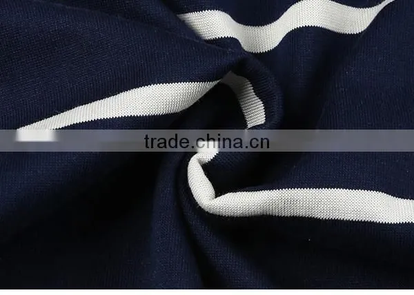 New Design Men's Casual T-shirt Short Sleeve Tee Formal Navy Blue Stripe POLO Shirt photo-5