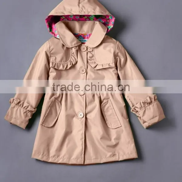 Zm50346b Autumn Kids Clothing Wholesale Pure Color Children Coat photo-5