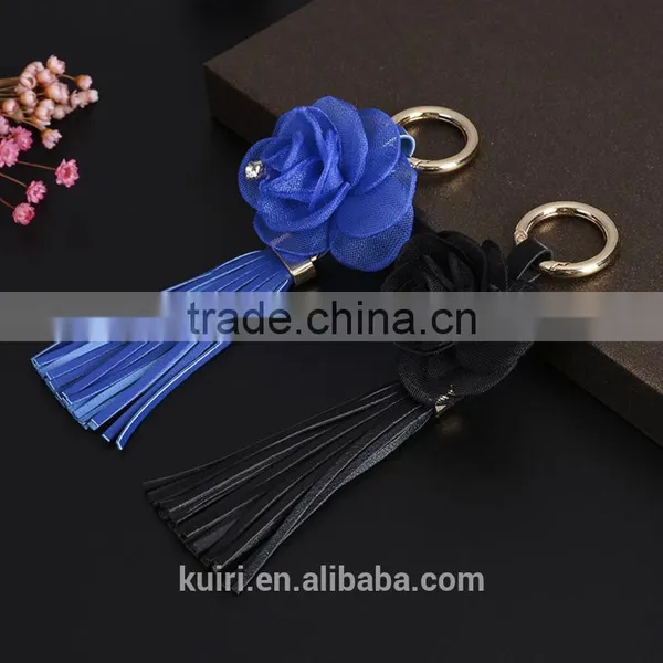 New Design Handmade DIY pu Rose Leather Tassel Bag Charms/iphone 7 Phone Cover Bag Pendant Pu-23 photo-3