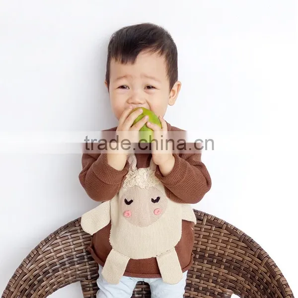 S17682A New Sweaters Cotton Pullover Kids Girls Knitted Sweater photo-2