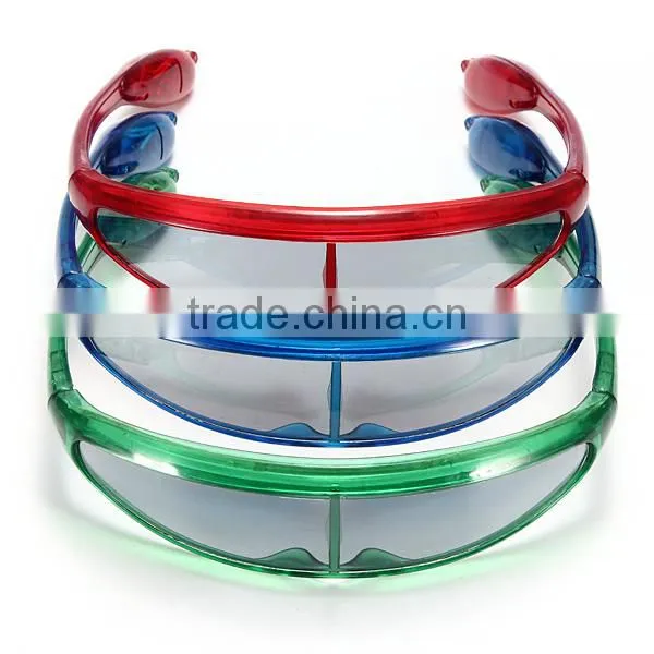 Brand New High Quality Flashing LED Space Light Up Sun Glasses Glow Rave Party Club Disco Gift Toy Blue photo-5