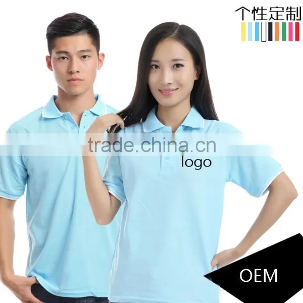 OEM Cheaper Custom Logo Printing Couple Golf Short Sleeve DIY Polo T-Shirt for Advertising and Promotion photo-3