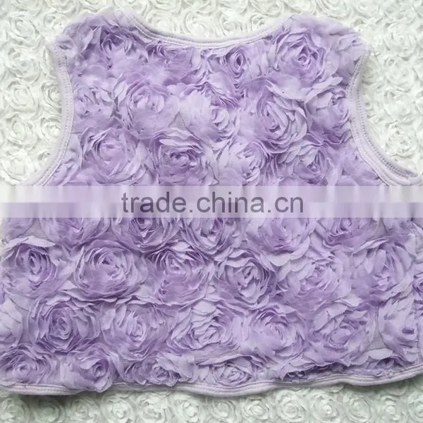 Colored Flower Ribbon Straps Spring Baby Girls Waistcoat photo-3