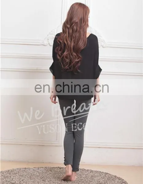 Black Bamboo Summer Breathable T-shirt Blouse Home Wear Girls photo-3