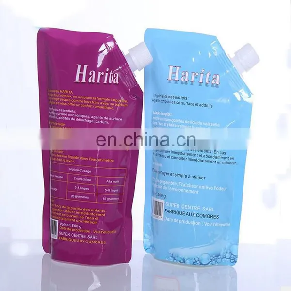 Custom Plastic Laundry Detergent Standing Up Spout Pouch photo-4