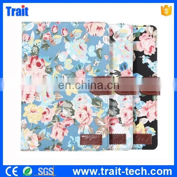 Flowers Pattern Cloth Skin Case for IPad, Wallet Style Case for IPad Mini 4,for IPad Mini 4 Case photo-6
