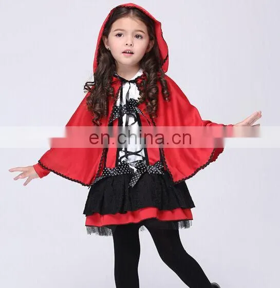 2 Piece Child Halloween Witch Cos Play Costume Dress With Cloak