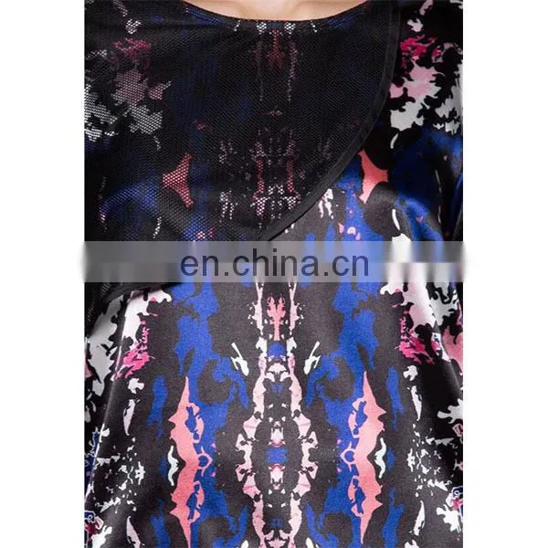 Layered Digital Print Ladies Top Fashion Design Long Sleeve Women Shirts and Tops photo-6