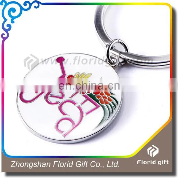 Stock Cheap Price Metal House Shape/round Keychain With Custom Logo photo-5