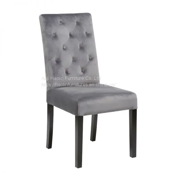 Solid Wood Dining Chair With Buttons