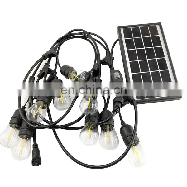 Waterproof Outdoor Christmas Light String, E26 E27 Black Solar Outdoor String Lights photo-2
