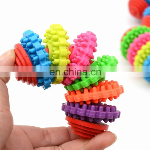 Nontoxic Colorful Gear Pet Toy Cheap Molar Tooth Tpr Chew Dog Toys photo-6