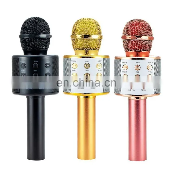 Portable Handheld KTV Microphone WS858 BT Wireless Microphone BT Speaker MIC Karaoke Singing Home Party WS 858 Microphone photo-2