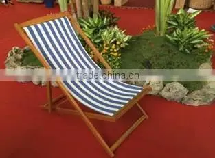 NEW MODEL - Acacia Wood Beach Chair - Beach Furniture - Textile Chair photo-3