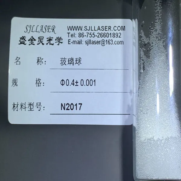 High Precision 0.4mm +/-0.001mm N2017 Optical Glass Ball Lens Spherical Beads photo-3