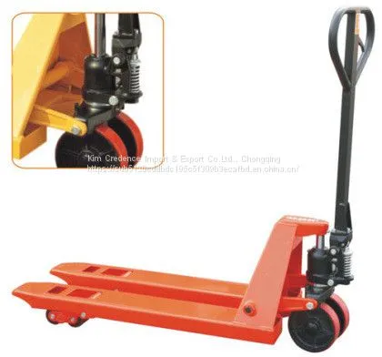 Hand Pallet Truck DF New 2.5 Ton/3 Ton/2000kg/2500kg/3000kg Steering Wheel With Hydraulic/Heavy Duty Hand Operated Pallet Lift/Manual Forklift Truck for Material Handling/Warehouse photo-2