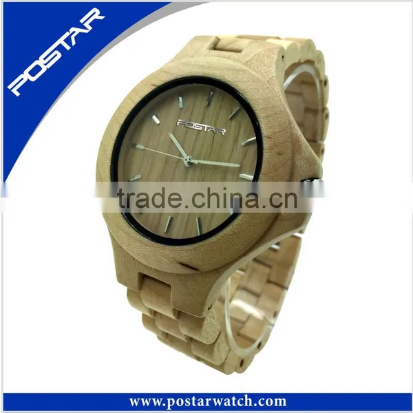 Round Shape Wood Watch Watches For Men Women With 100% Nature Wood