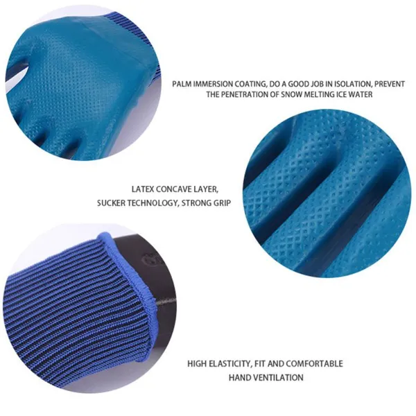 13g Polyester Liner Latex Honeycomb Dipped Gloves photo-2