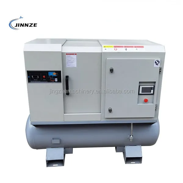 20HP 15KW воздушный компрессор с интегрированным воздушным баком объемом 500 литров и осушителем. Компрессор в одном блоке. Винтовой воздушный компрессор