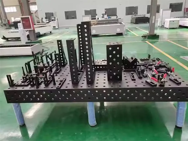 Gray Cast Iron Mechanical Arm Welding Platform, Steel Parts With High Wear Resistance, High Precision, Large Quantity in Stock, Junyuan photo-3