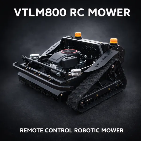 RC Robotic Vigorun VTLM800 Mulcher Ferngesteuert With 452cc Gasoline Engine and Servo Motor