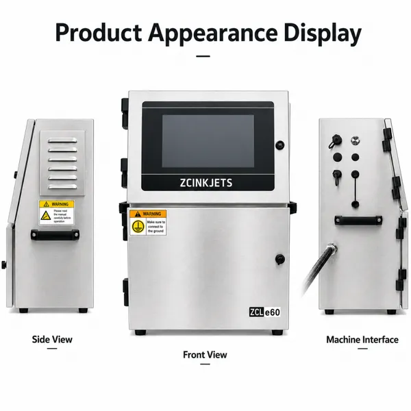 ZCINKJETS 40um High Resolution Continuous Inkjet Printer Small Character Coding Machine for Fine Date Batch Printing photo-5