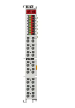 BECKHOFF EL2808 EtherCAT 8-канальный цифровой выходной терминал 24В DC промышленный автоматизированный модуль ввода-вывода