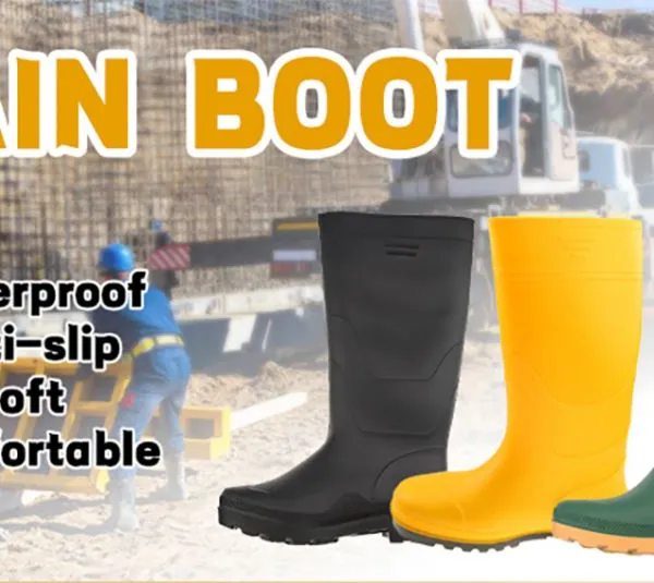 Waterproof PVC Rain Boots for Long Wearing Comfort for Hardware Wholesalers Distributor Supply Program for Agriculture Cleaning and Daily La photo-3