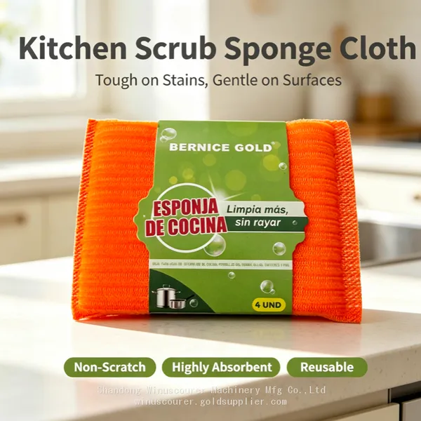 4Pcs Multi-Color Reusable Sponges Kitchen Cleaning Sponges for Daily Dishwashing photo-2