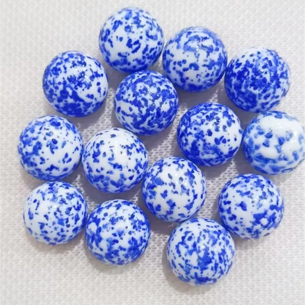 14mm and 16mm White and Black Porcelain Glass Marbles Are Used for Decorating the Game Console Fish Tank. photo-3