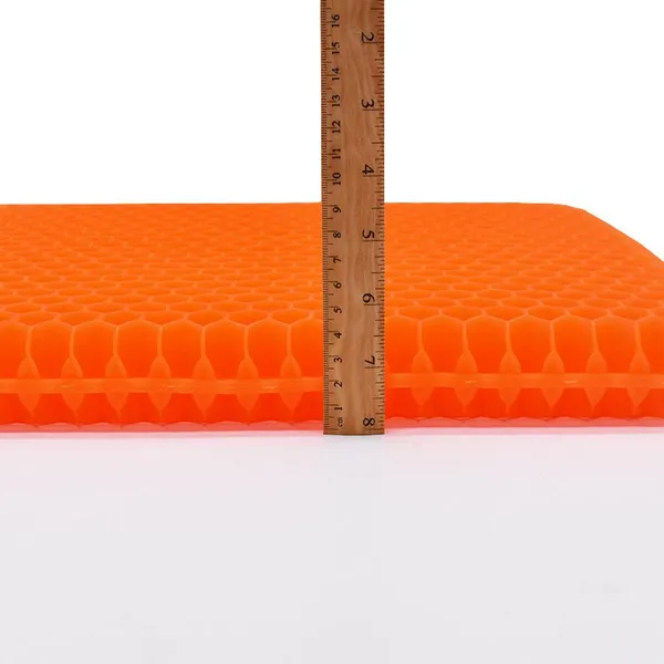 Thickened Gel Layer & Breathable Mesh Cover for Pressure Relief for Long Sitting Thick & Extra Large Gel Cushion
