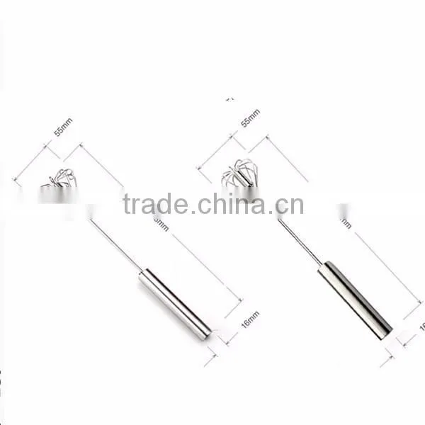 Stainless Steel Wire Manual Whisk Rotary Egg Beater Hand Push Egg Mixer Kitchen Gadgets Cooking Tools photo-5