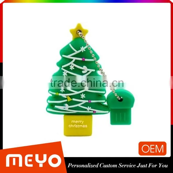 Warehouse Custom Made Christmas Tree Shpe USB Flash Drive Christmas Gift Item photo-2