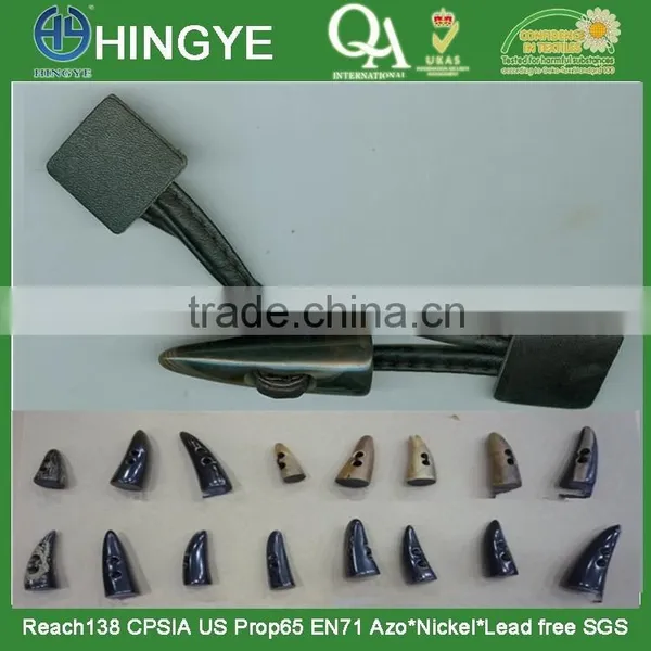 Polyester Horn Effect With PU Toggle For Coats --- BT1412010