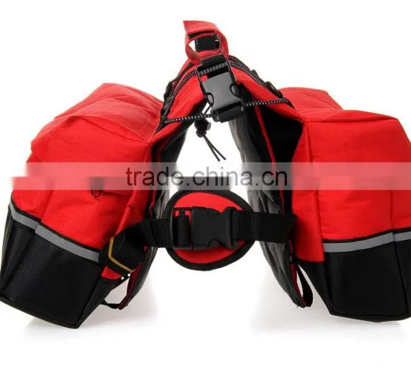 High-end Eco-friendly 1680D Polyester Dog Saddle Backpack Bag, Pet Travel Bag
