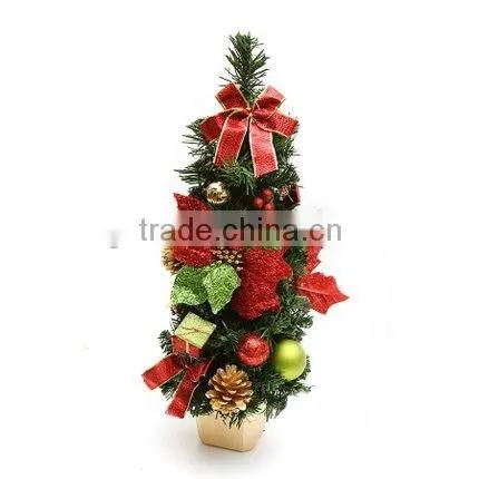 Indoor Colorful Mini Table Christmas Trees Pine Cone Home Decoration