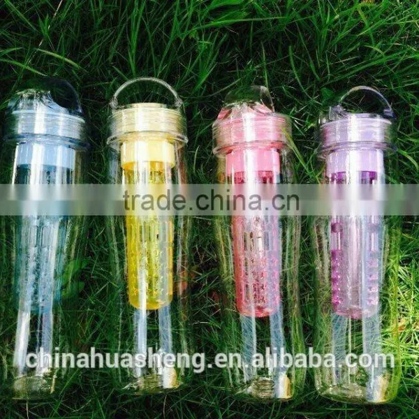 740ml PC Clear Water Bottle With Fruit Infuser photo-2