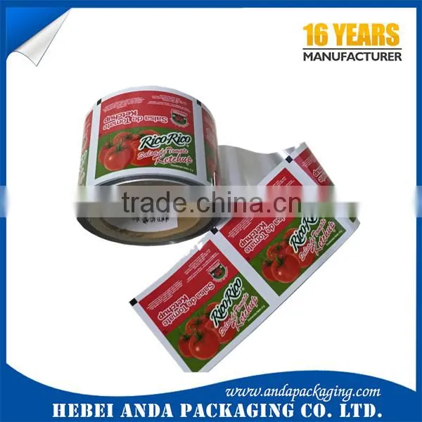 Tomato Paste Packaging Aluminum Foil Laminated Roll/ Laminated Multiple Layer Plastic Aluminum Foil Bag photo-4