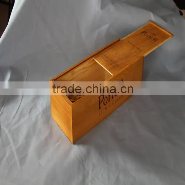 2016 Wooden Wine Box Laser Engraving Logo Natural Wood Color photo-6