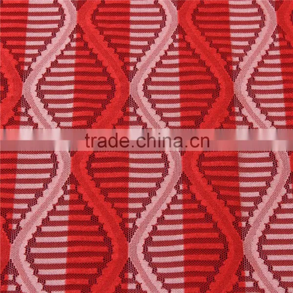 Fashion Top Quality Lace Design Print Fabric With Nylon Spandex Polyester photo-3