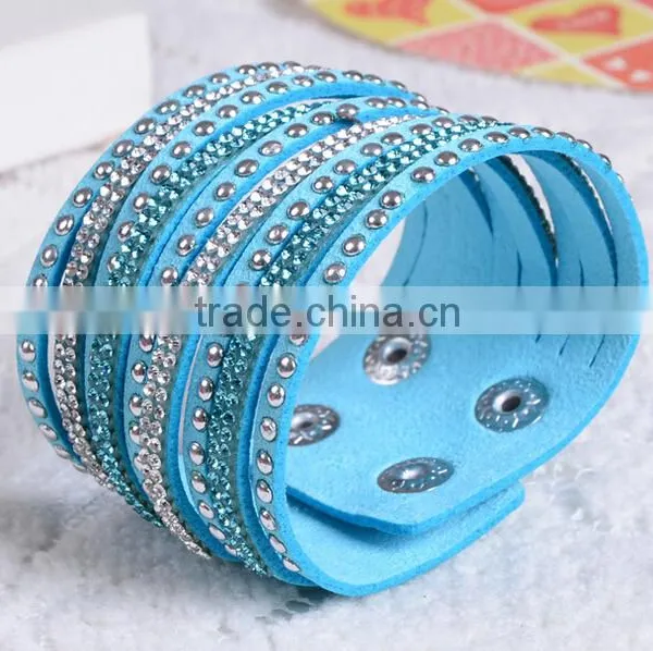2016 Hot Custom Good Quality Fashional Multistory Leather Bracelet photo-6