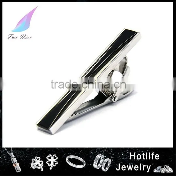 Jewelry Manufacturer China Man Black Plating Clip on Tie