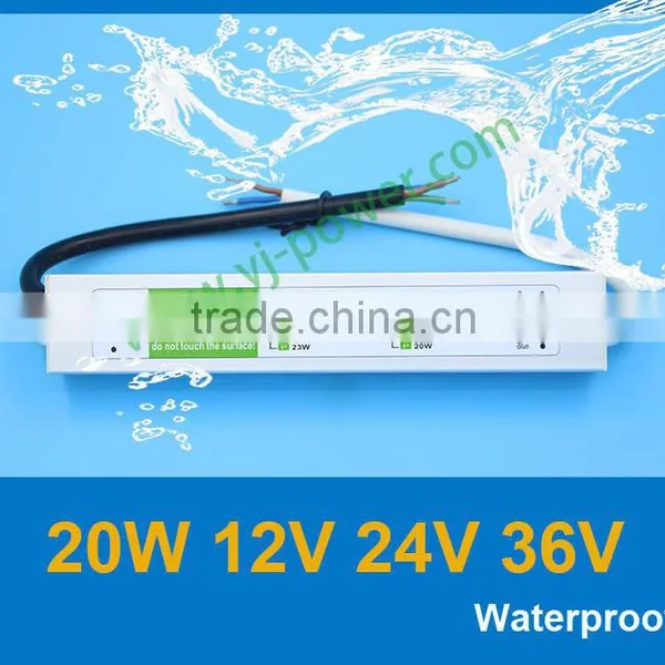 Adapter 12v 20w Waterproof YJP-V02012 RoHS,CE-EMC,CE-LVD,IP67